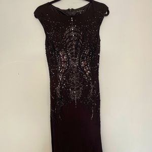 Black evening gown by David Meister